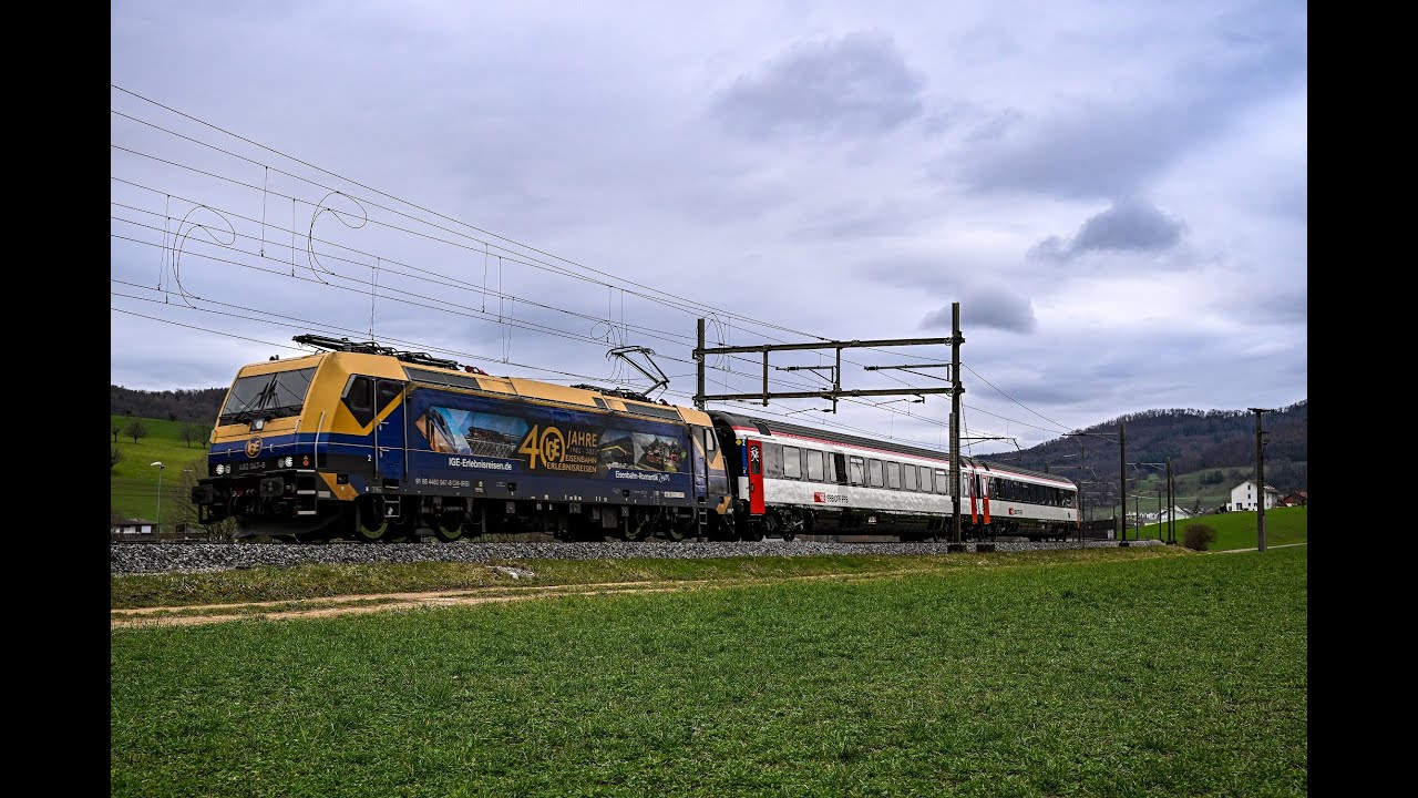 Rheintalbahn und Hauenstein Bahnverkehr am 16.02.24 - 