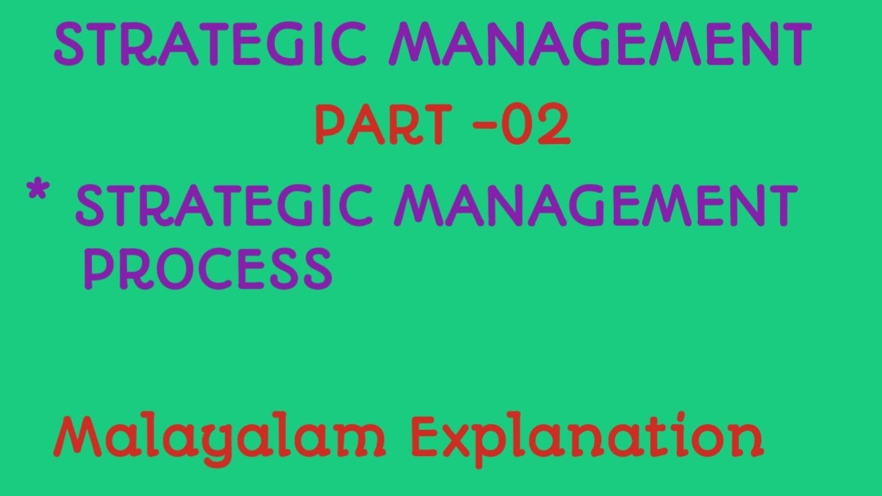 Strategic Management |PART 02 |Malayalam