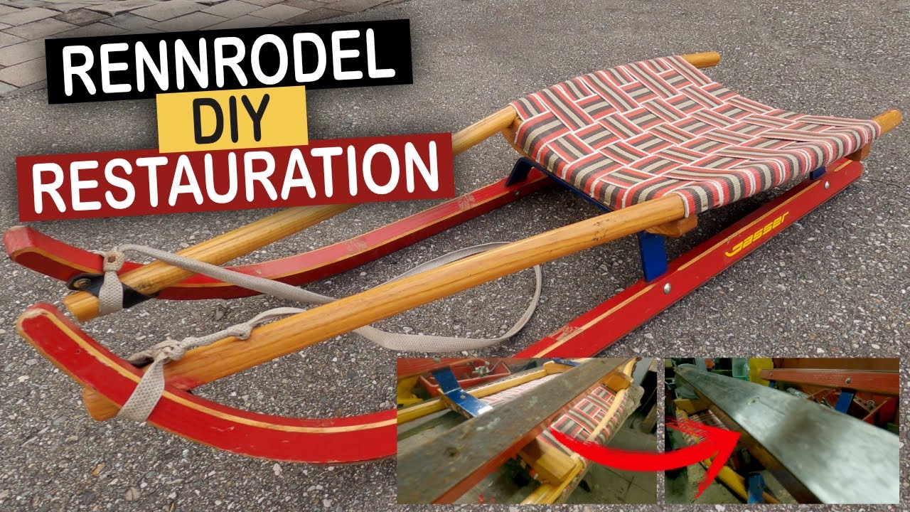 DIY Rodel restaurieren: Aus alt mach neu für Winter-Vlogs