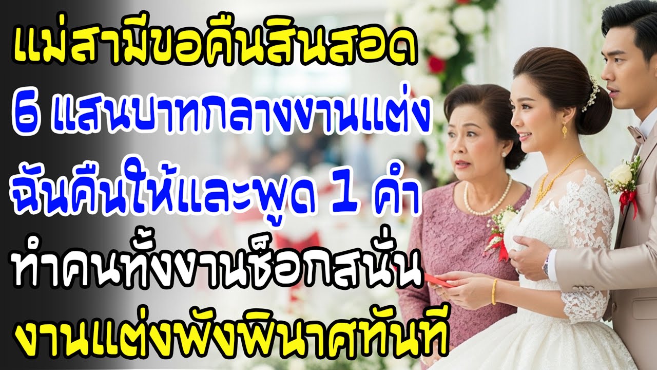 งานแต่ง แม่สามีขอคืนสินสอด 6 แสน ฉันยื่นให้สองมือ ก่อนพูดคำเดียว—งานปั่นป่วน