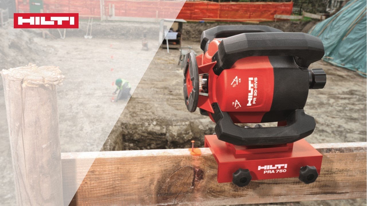 HOW TO - Vertical manual alignment with the Hilti PR 300-HV2S dual grade rotating laser level
