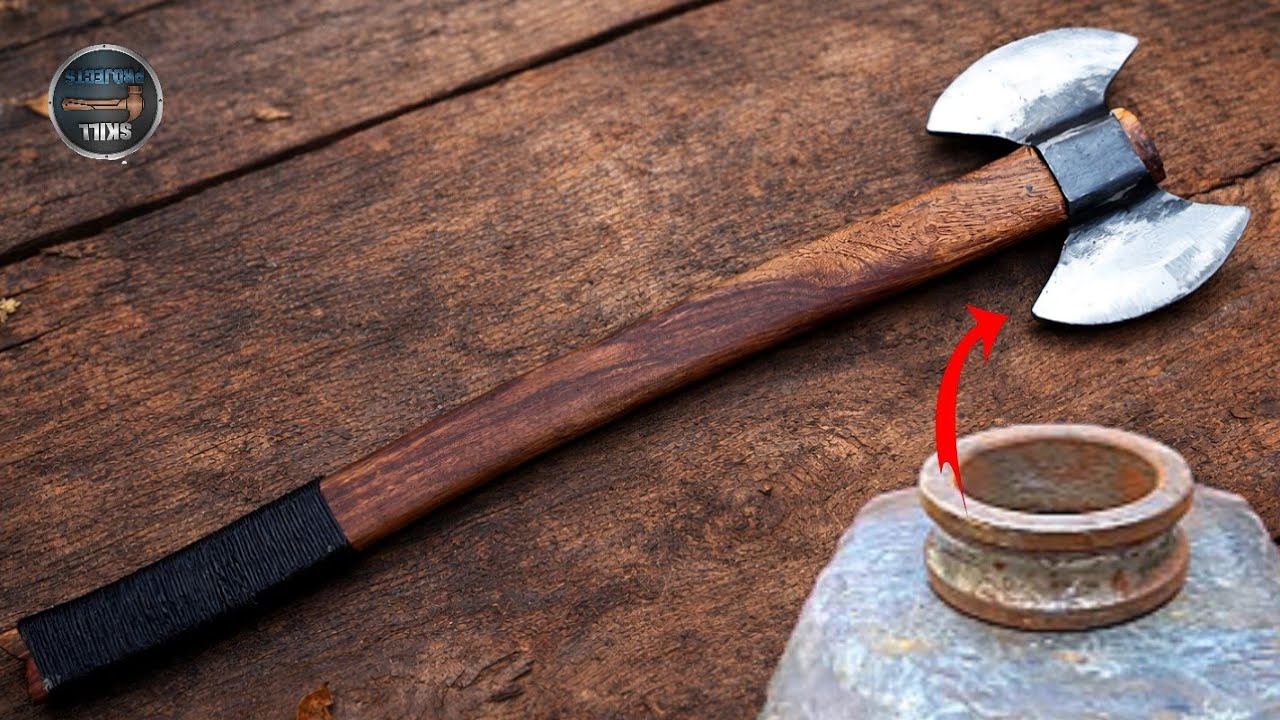 Forging a Double Axe from Old Bearing Ring | Handmade Blacksmith Project