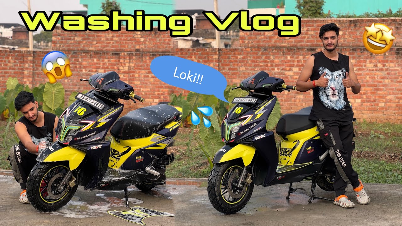 How to wash 💦your ntorq in home 💚 | TVS NTORQ XT
