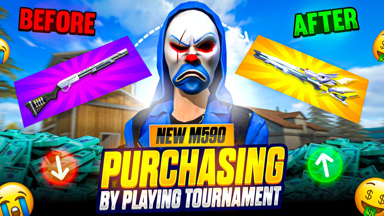 Купите новый легендарный скин для M590 🔥🤯 | Играя в одиночном турнире 🏆 | Babugaming #freefiremax