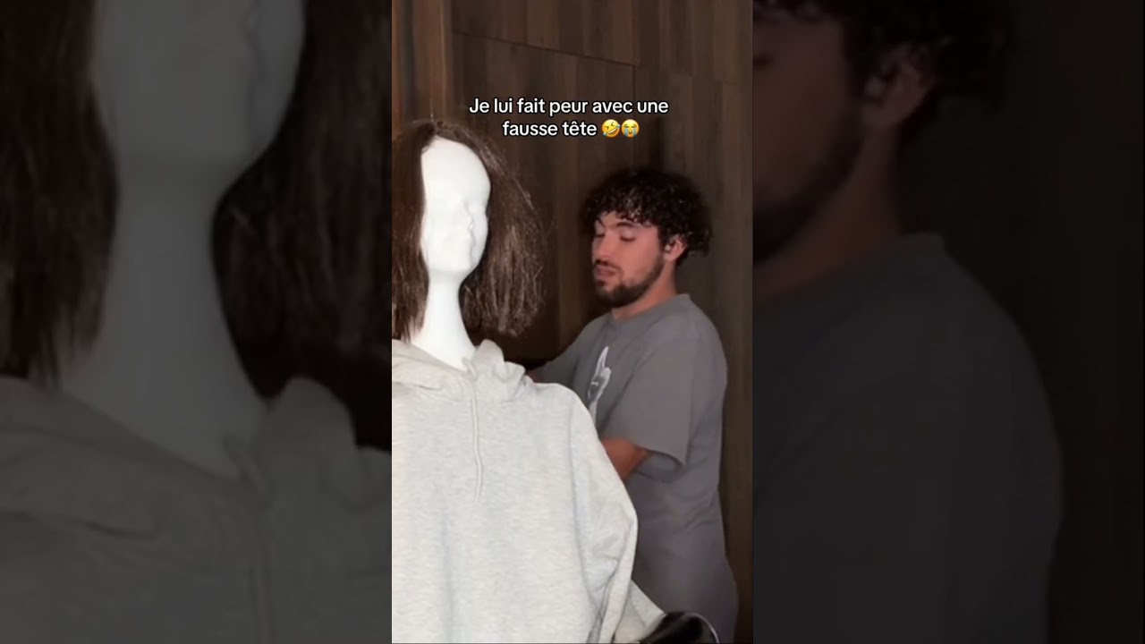 Quand #ania fait #peur a #zizou avec une fausse t&ecirc;te.#shorts#prank#drole#acting #prt#zizouetania#