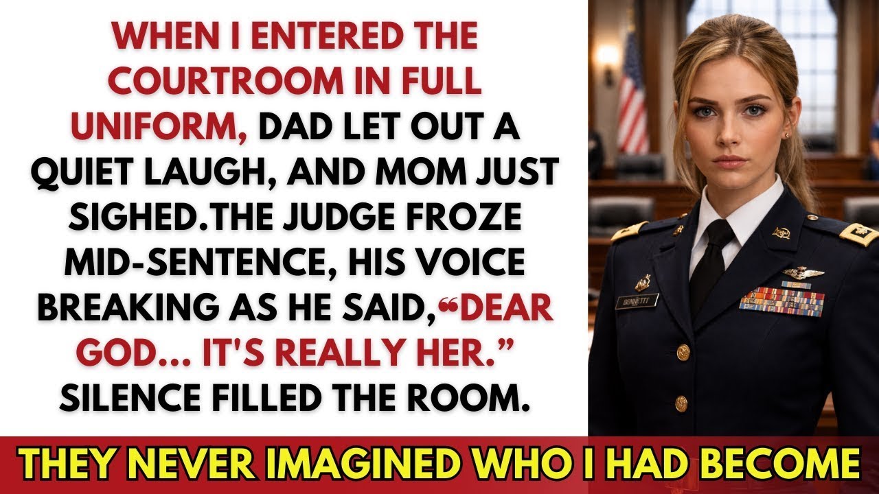 I Walked Into Court in Uniform — My Father Laughed, My Mother Sighed… Then the Judge Whispered...