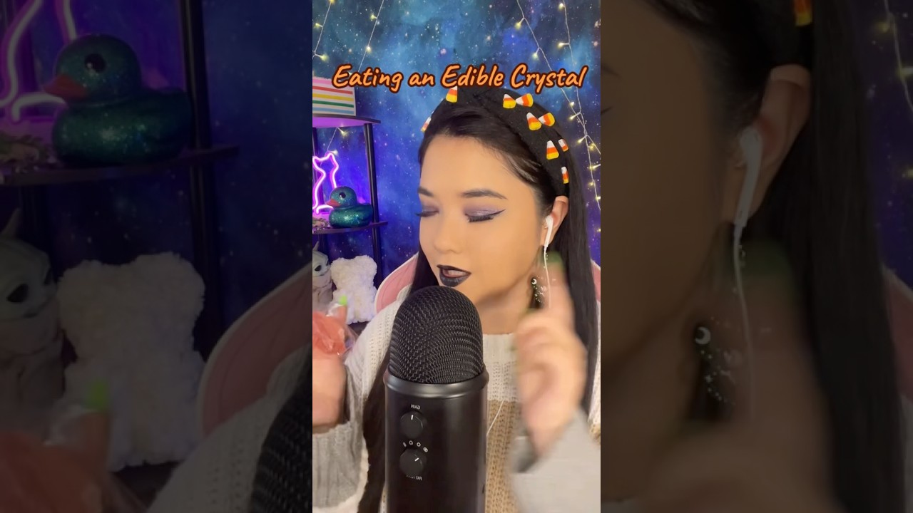 ASMR ~ edible crystal eating ✨ #asmr #asmrshorts #asmrvideo