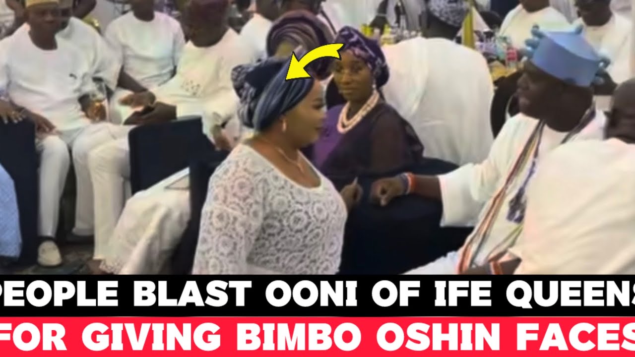 😭💔Reactions As Ooni of Ife Queens Gives Bimbo Oshin Face For Not Greeting Them After Greeting King