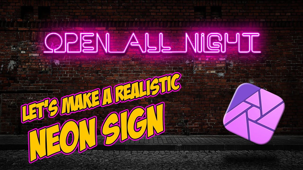 Realistic Neon Sign - Affinity Photo Tutorial