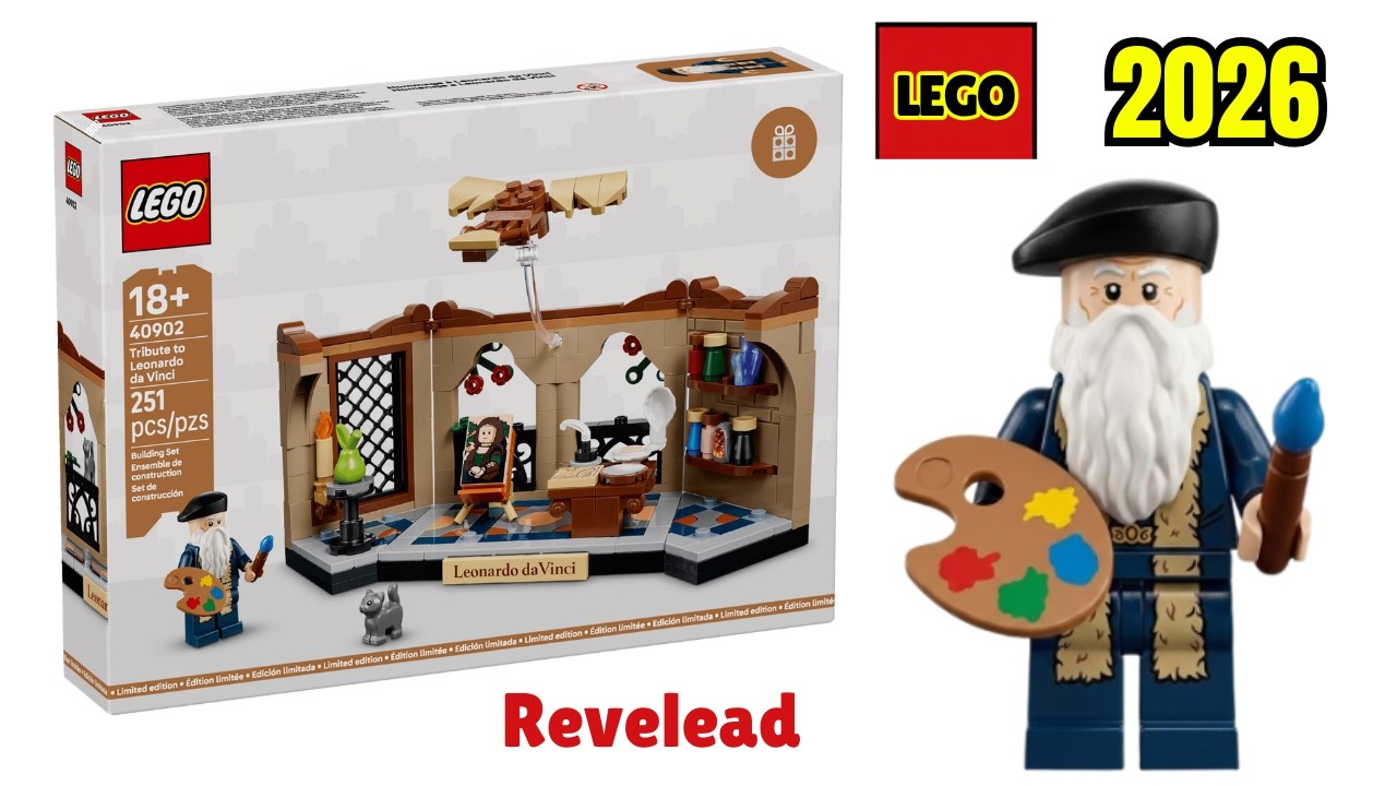 LEGO Tribute to Leonardo da Vinci Revealed (40902) | Gift With Purchase Lego Set