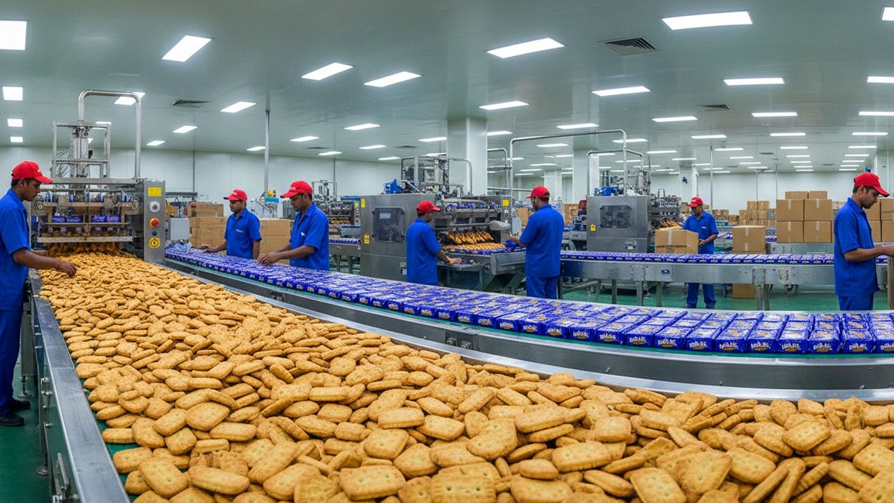 Как Britannia ежедневно производит миллионы бисквитов Milk Bikis | Внутри фабрики