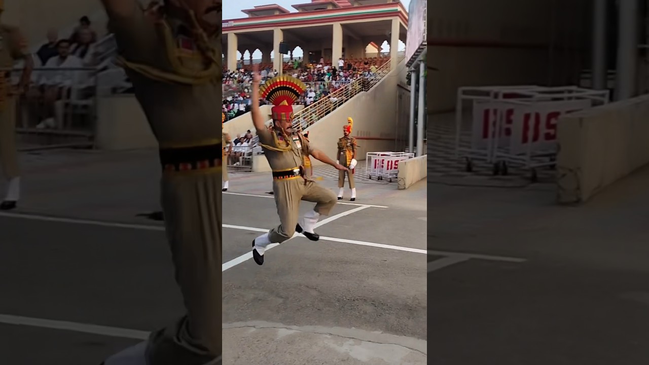 Power of BSF jawan💪🏻🇮🇳 #wagahborder #indiavspakistan #indvspak #attari #bsf #parade #power