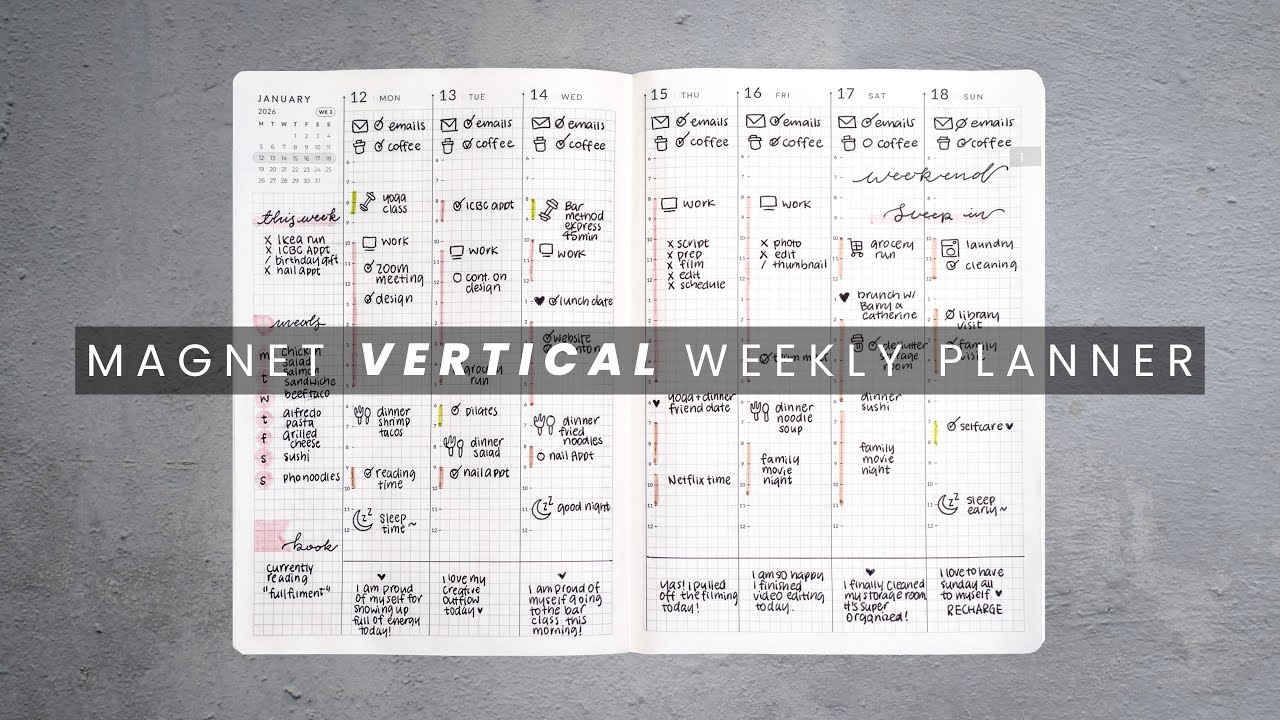 How to use the 2026 MAGNET Weekly Vertical Planner