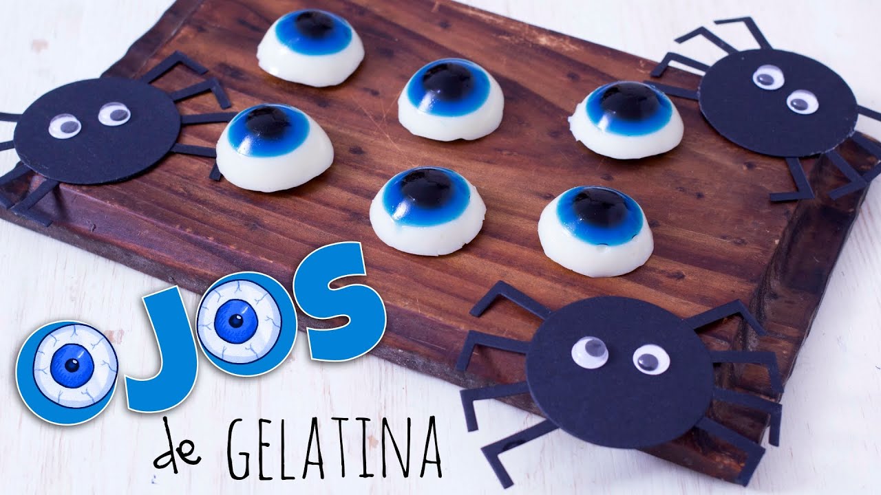 Receta ojos de gelatina para Halloween