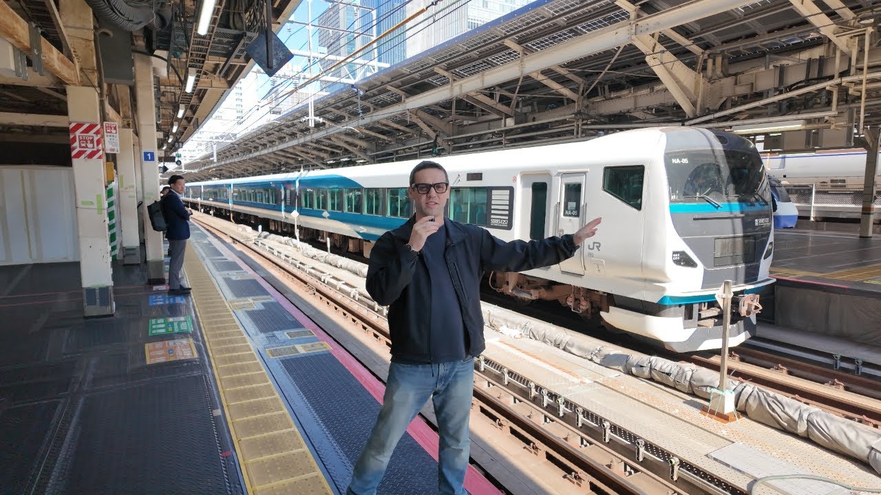 Train ride to Fukushima Daiichi Nuclear Reactor (town of Futaba) from Tokyo, Japan.