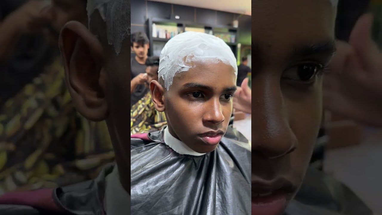 Young kid headshave in saloon #bald #gundu #mottai #shaving #takla #மொட்ட #மொட்டை #headshave