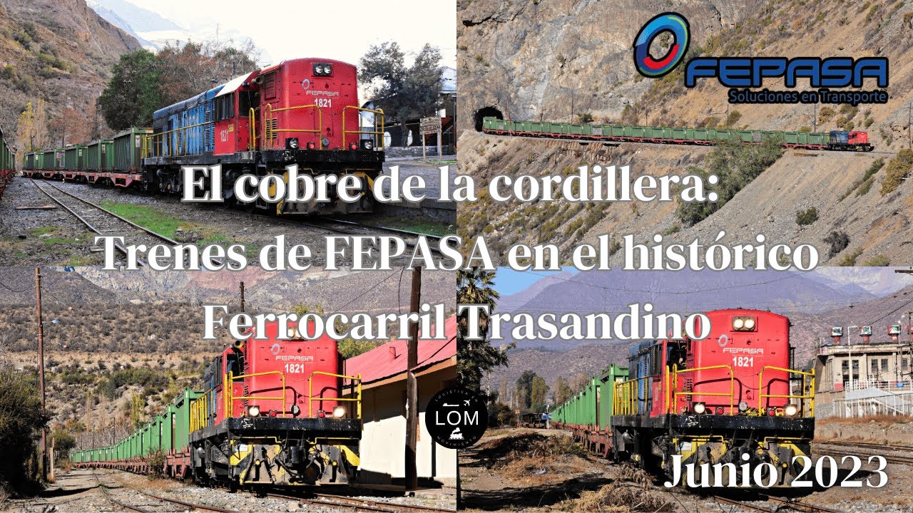 El cobre de la cordillera: Trenes de FEPASA en el histórico Ferrocarril Trasandino - Junio 2023