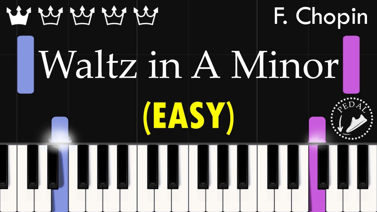 Chopin: Waltz in A Minor (B. 150) - Easy Piano