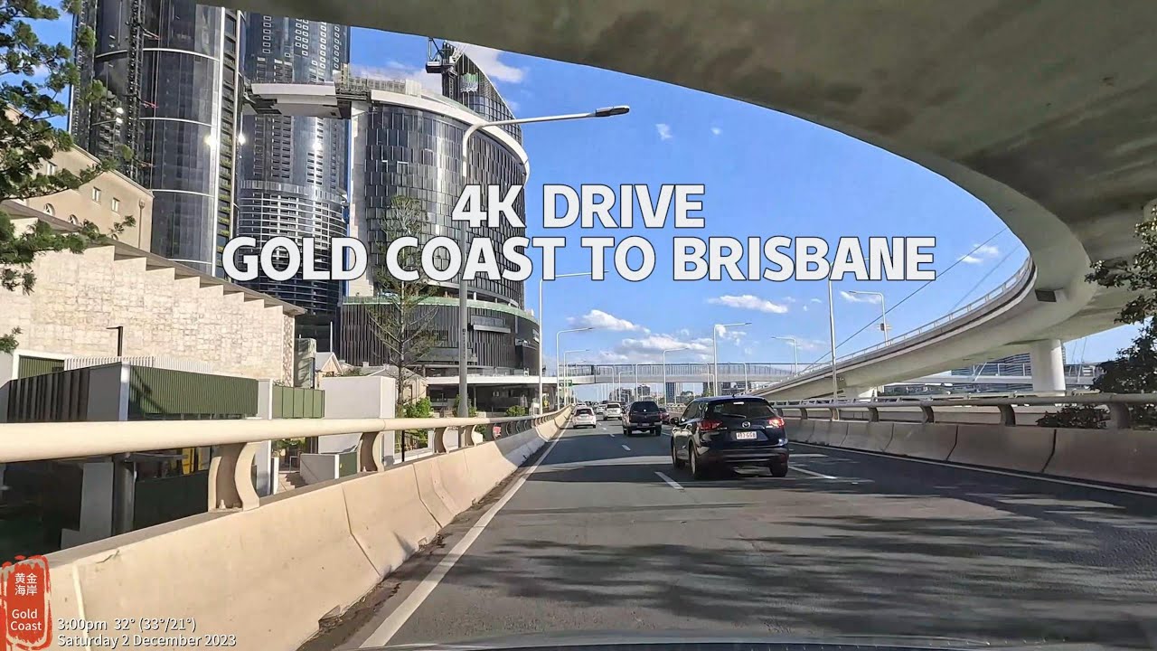 [4k] Driving From Gold Coast To Brisbane Saturday 2 Dec 2023 | Queensland | Australia