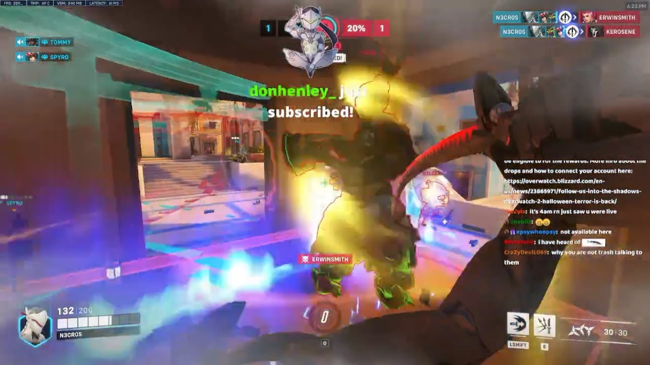 Overwatch 2 Top Ranked Agressive Genji Gameplay By Fastest Genji God Necros