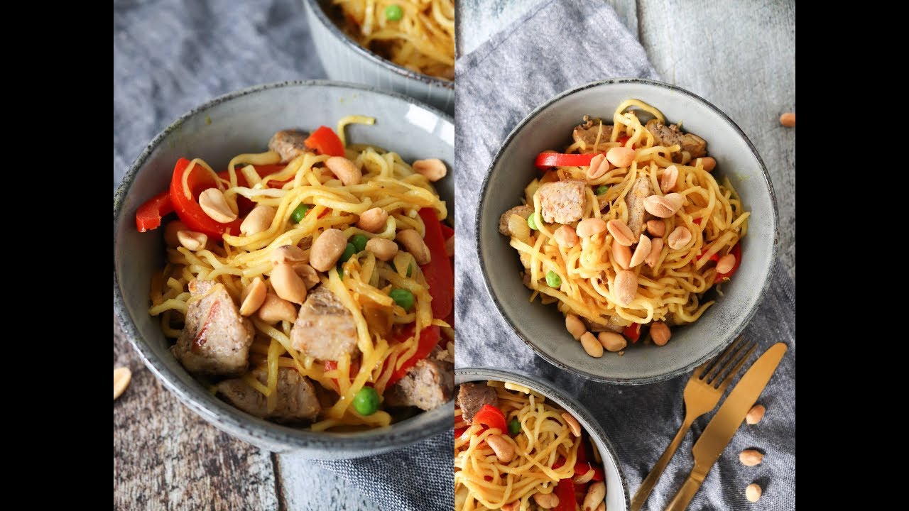 Stegte Nudler Med Svinek&oslash;d Og Gr&oslash;ntsager - L&aelig;kker Stir Fry - One Kitchen DK