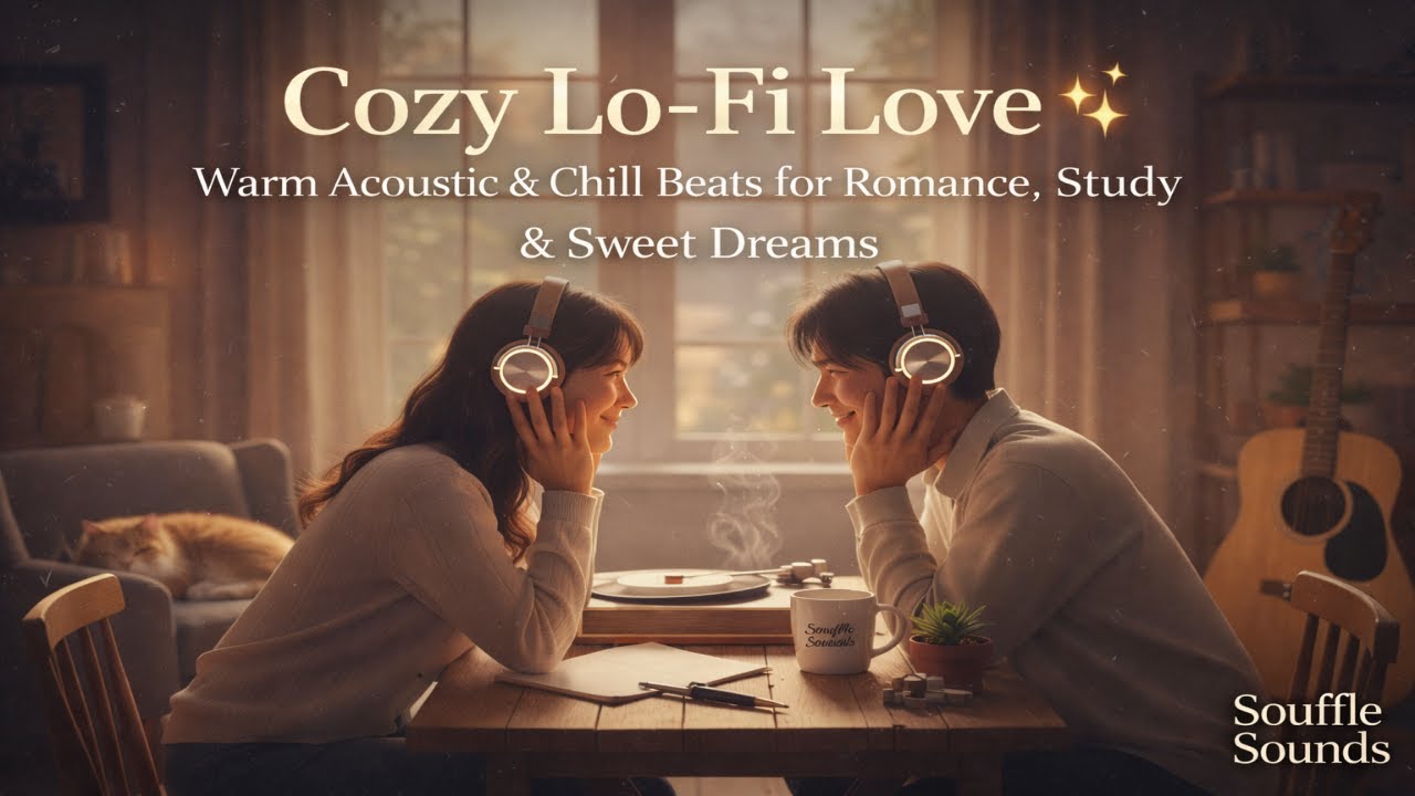 Cozy Lo-Fi Love ✨ Warm Acoustic & Chill Beats for Romance, Study & Sweet Dreams | Souffle Sounds