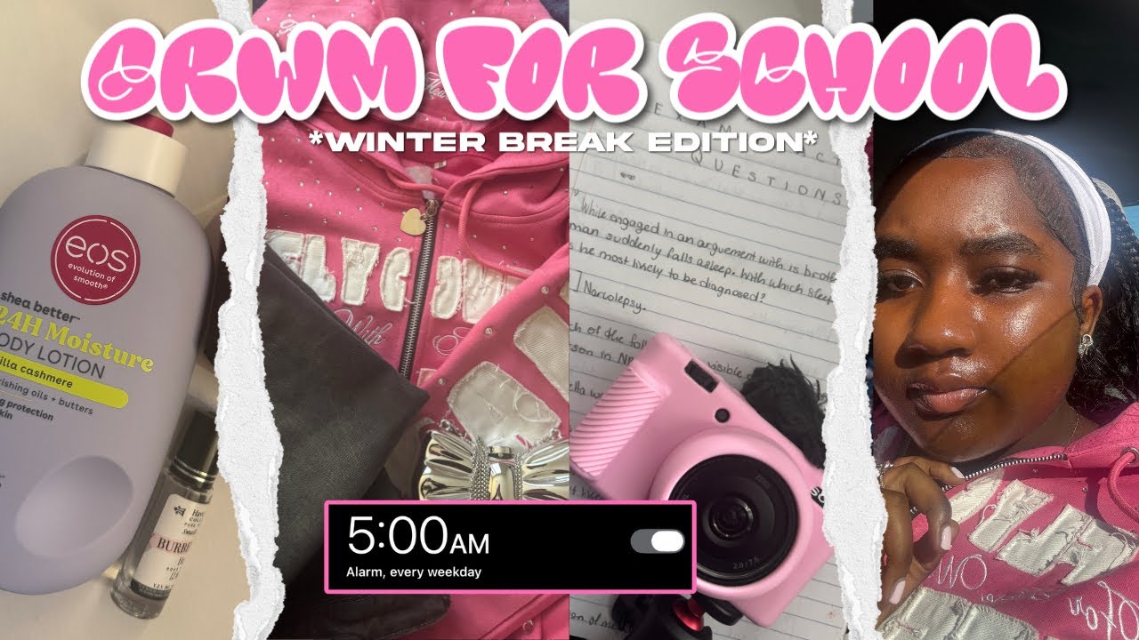 GRWM FOR SCHOOL ☆ winter break edition | ootd, skincare & school vlog