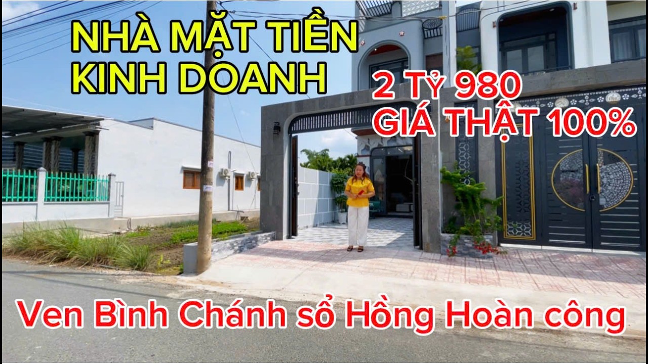 Nhà Mặt Tiền Kinh Doanh Ven Bình Chánh – Sổ Hồng Riêng – Chỉ 2 Tỷ 980