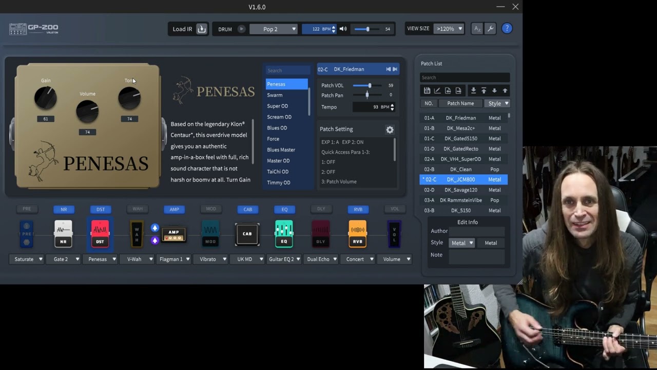 Valeton Gp-200 - FW 1.6.3 - new ODs, MODFx, Delays...and Pxx*?#s