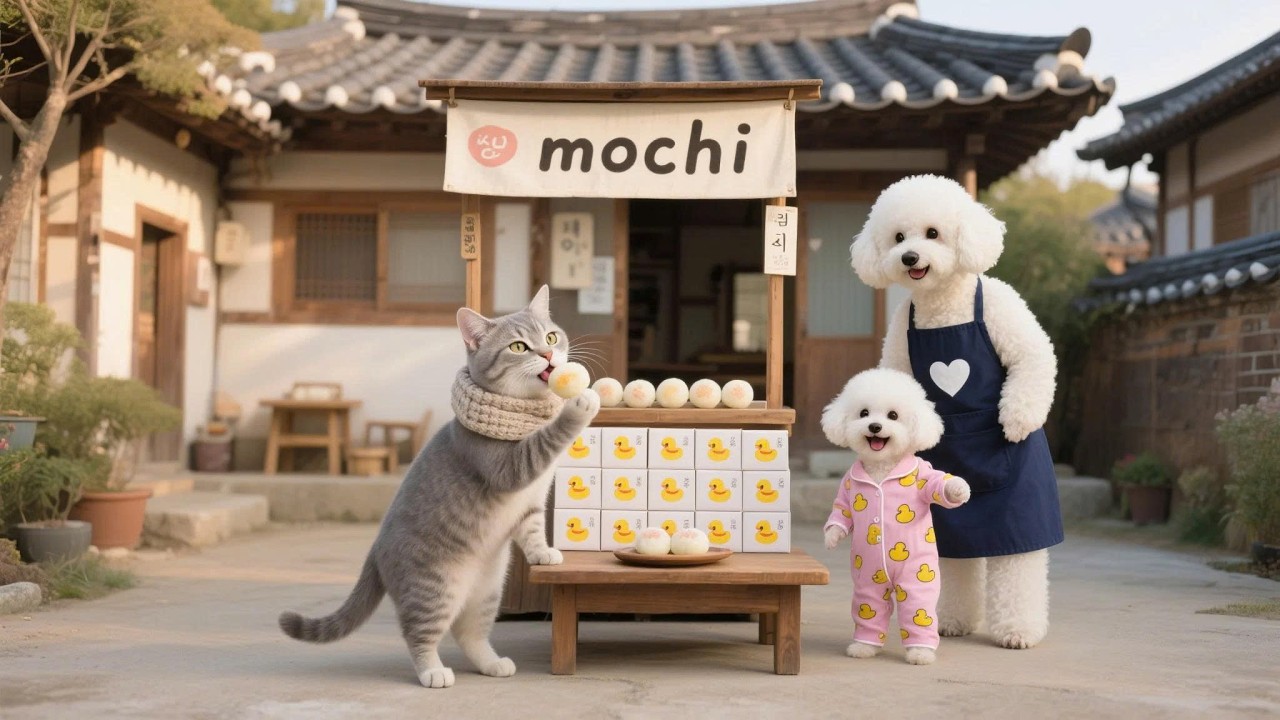 Baby Puppy & Mom Dog 🍡 From No Money to Mochi Shop Dream