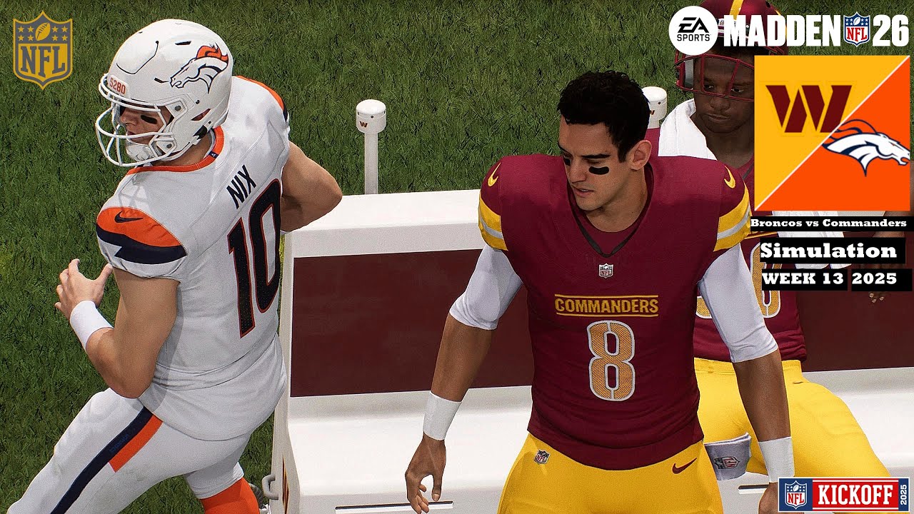 Madden 26 Denver Broncos vs Washington Commanders WEEK 13 Simulation 2025 PS5 Game Play