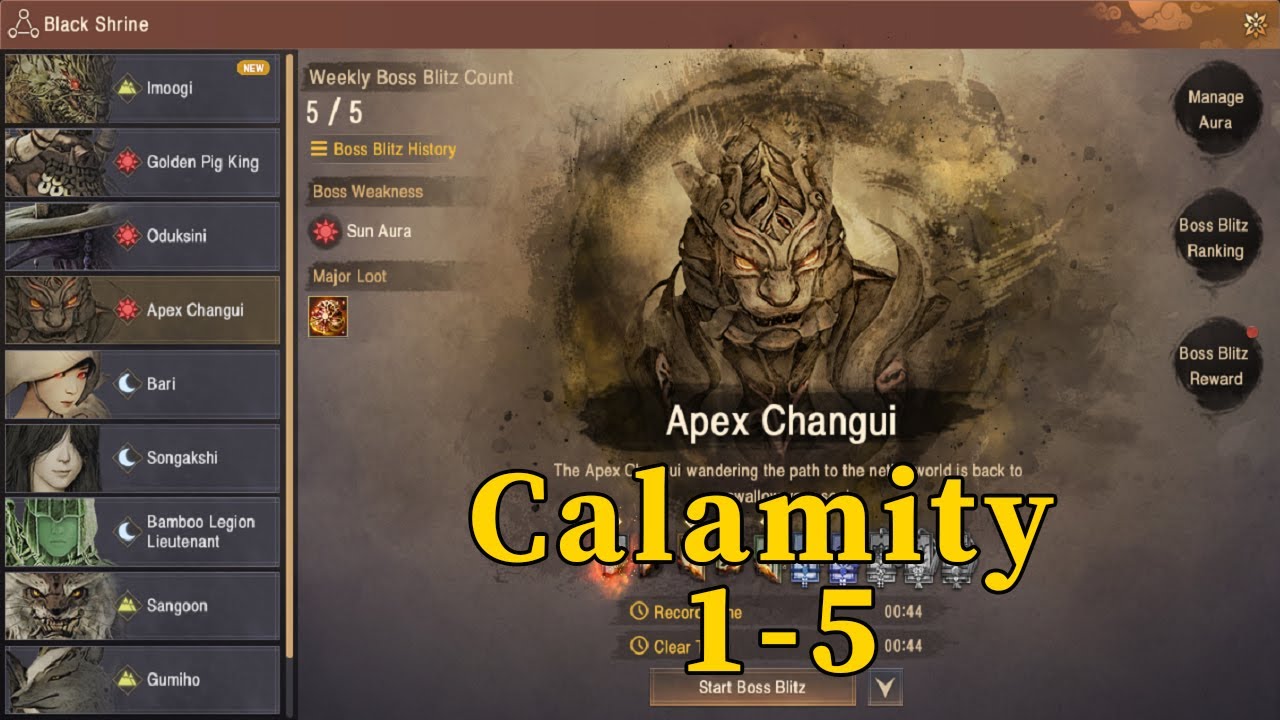 Black Desert Online Boss Blitz | Apex Changui, Calamity 1-5 | Archer