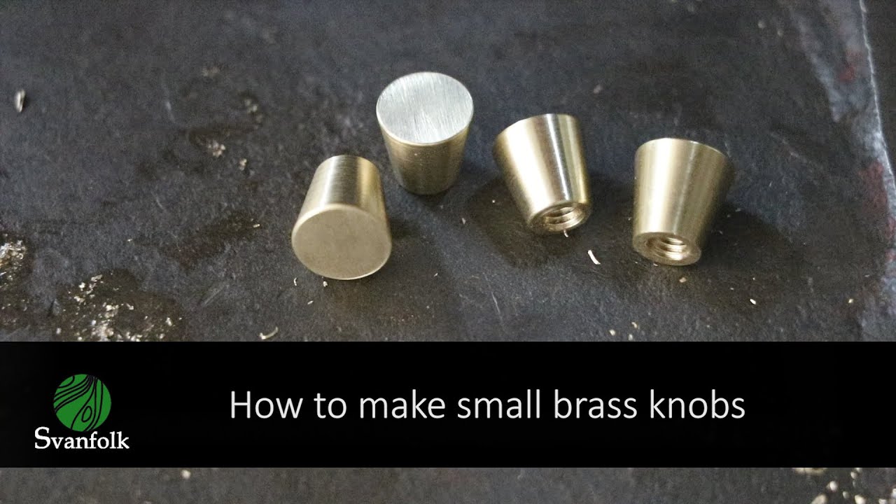 Making small Custom brass knobs on a metal lathe for a project woodworking