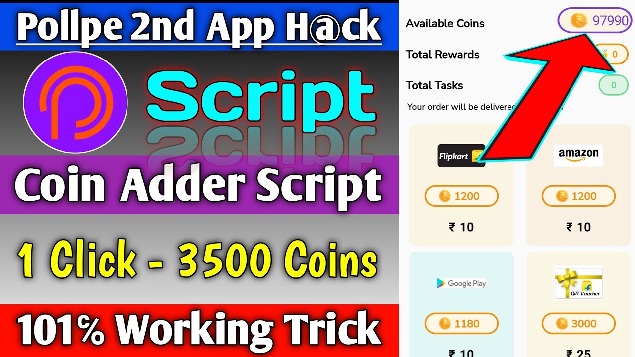 Pollpe App Coin Adder Script | Max Your Reward App Script | Max Your Reward App Payment Proof