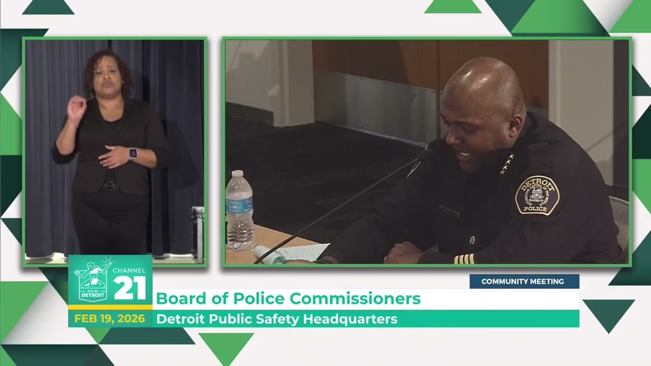 Detroit Police Commissioners Meeting February 19, 2026