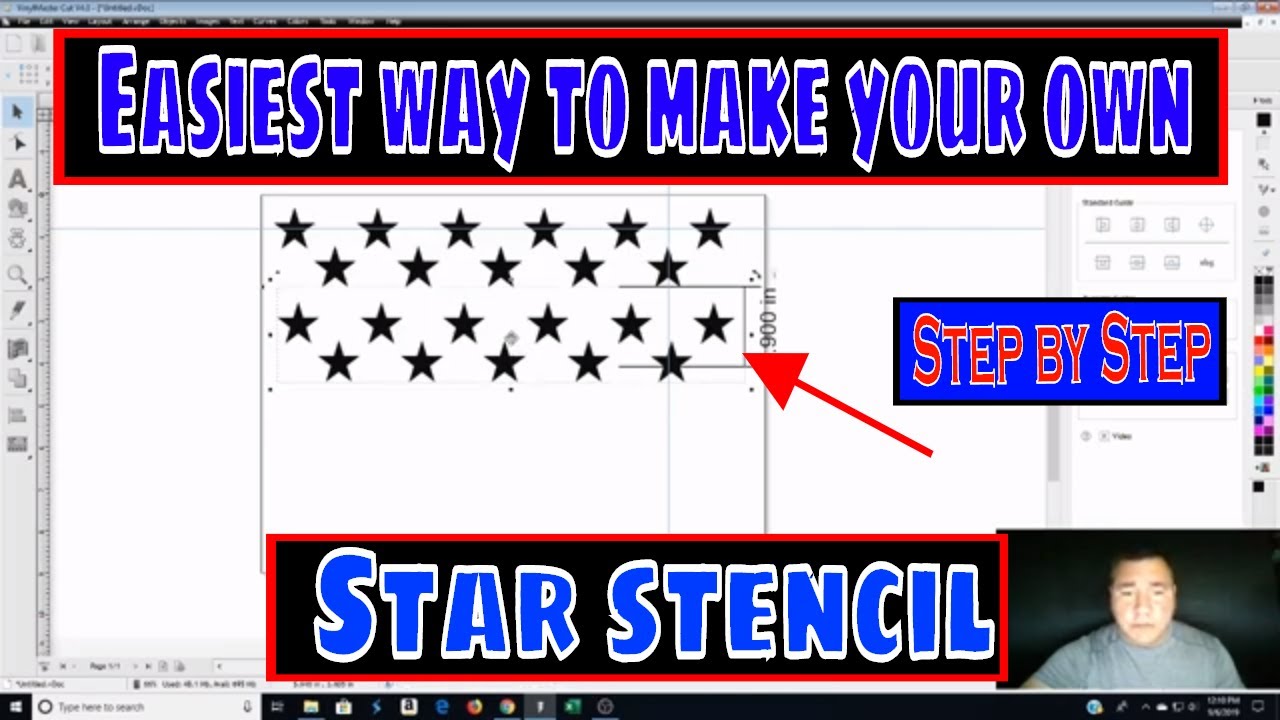 How to make Fifty Stars Stencil for your wood American flag.
