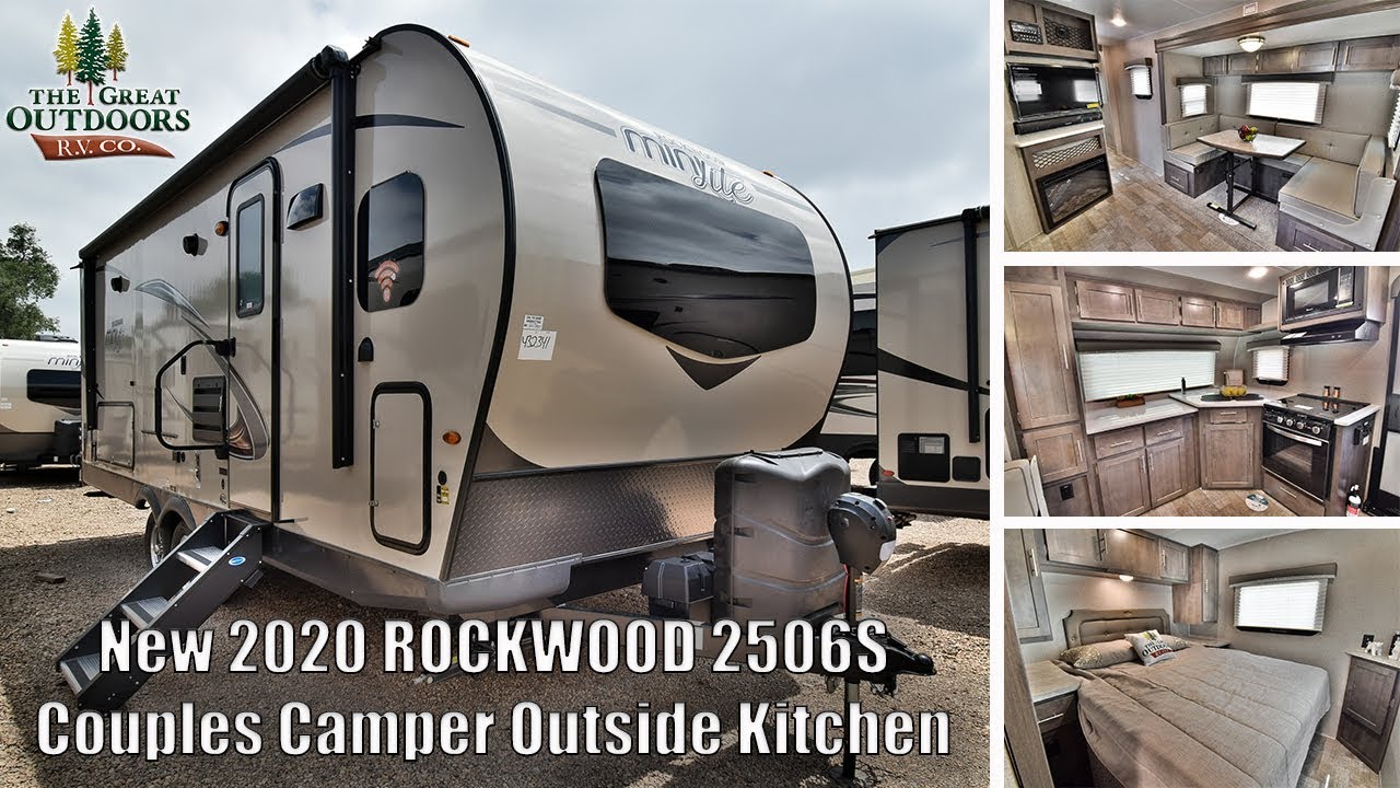 2020 FOREST RIVER ROCKWOOD 2506S Outside Kitchen 25ft Mini Lite Camper RV Master Queen Bedroom