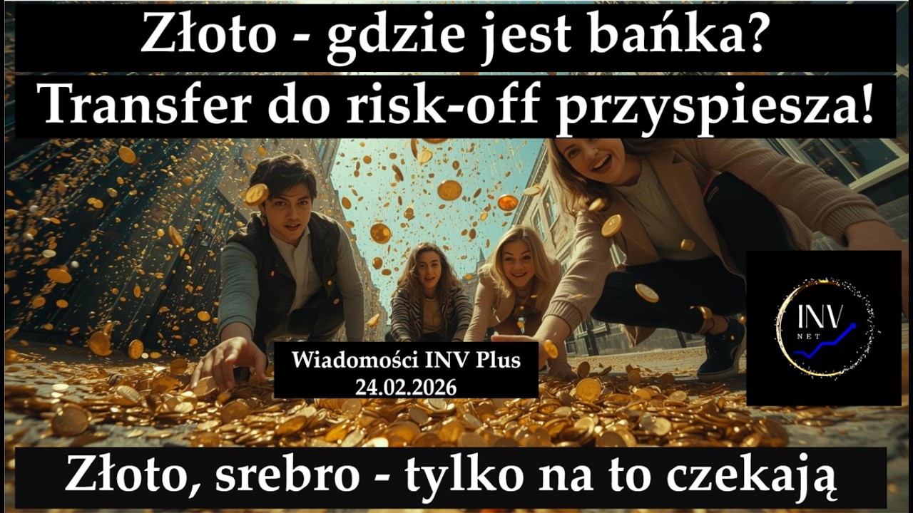 Złoto - gdzie jest bańka? Transfer do risk-off przyspiesza. Złoto, srebro na to czekają