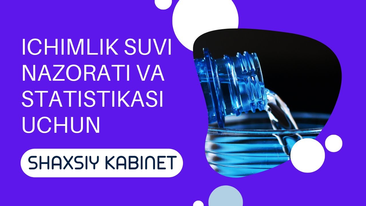 Ichimlik suvini shaxsiy kabinet orqali nazorat qilish