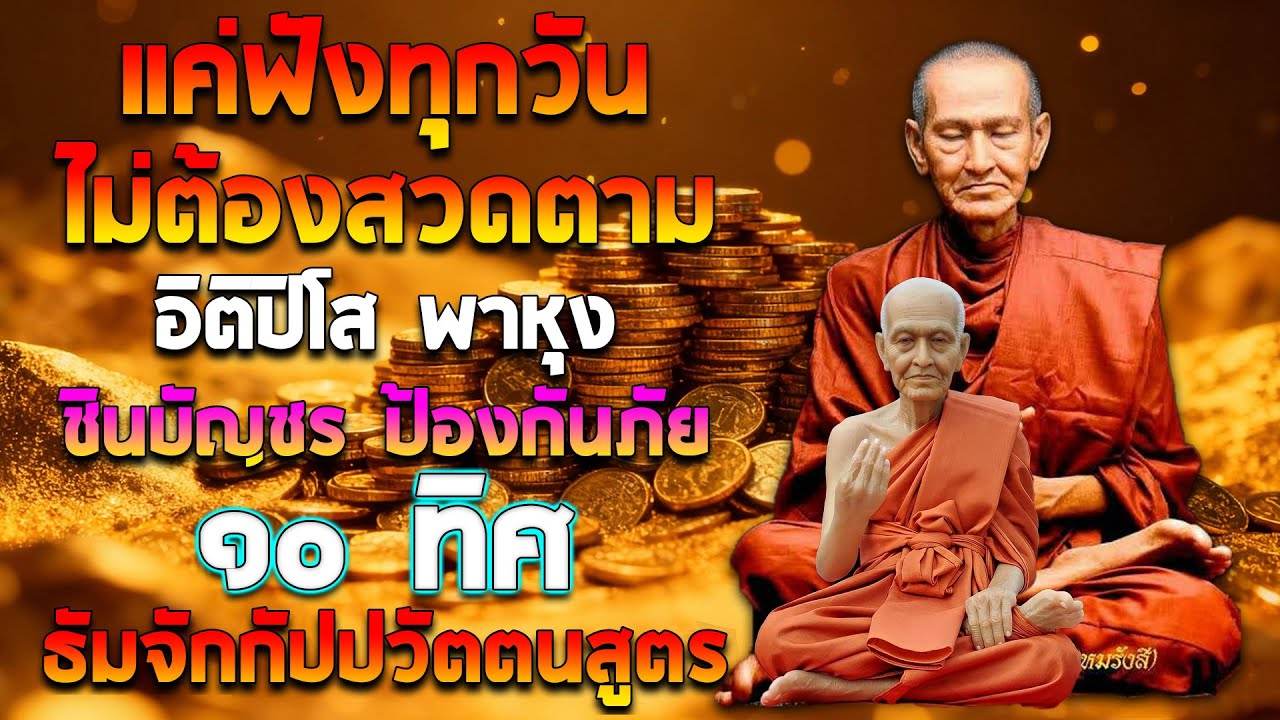 ไม่ต้องไปวัดก็ฟังทุกวัน 🙏 อิติปิโส พาหุง ชินบัญชร ป้องกันภัย มหาเมตตาใหญ่ ๑๐ ทิศ ธัมจักกัปปวัตตนสูตร