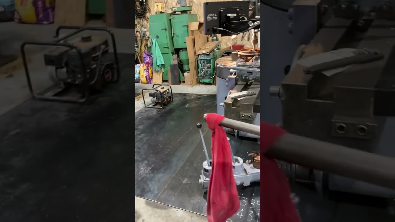 Bullard vertical turret lathe boring out casting