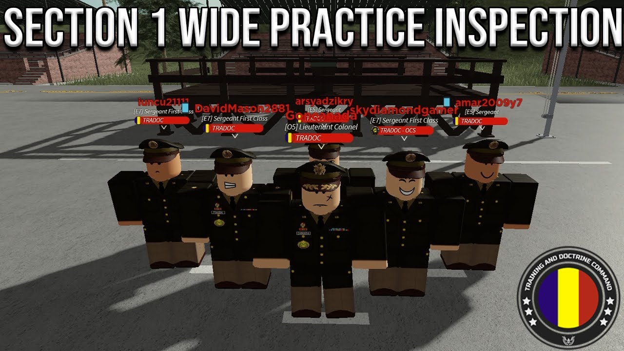 TRADOC: Section 1 Wide Practice Inspection | ROBLOX Fort Martin