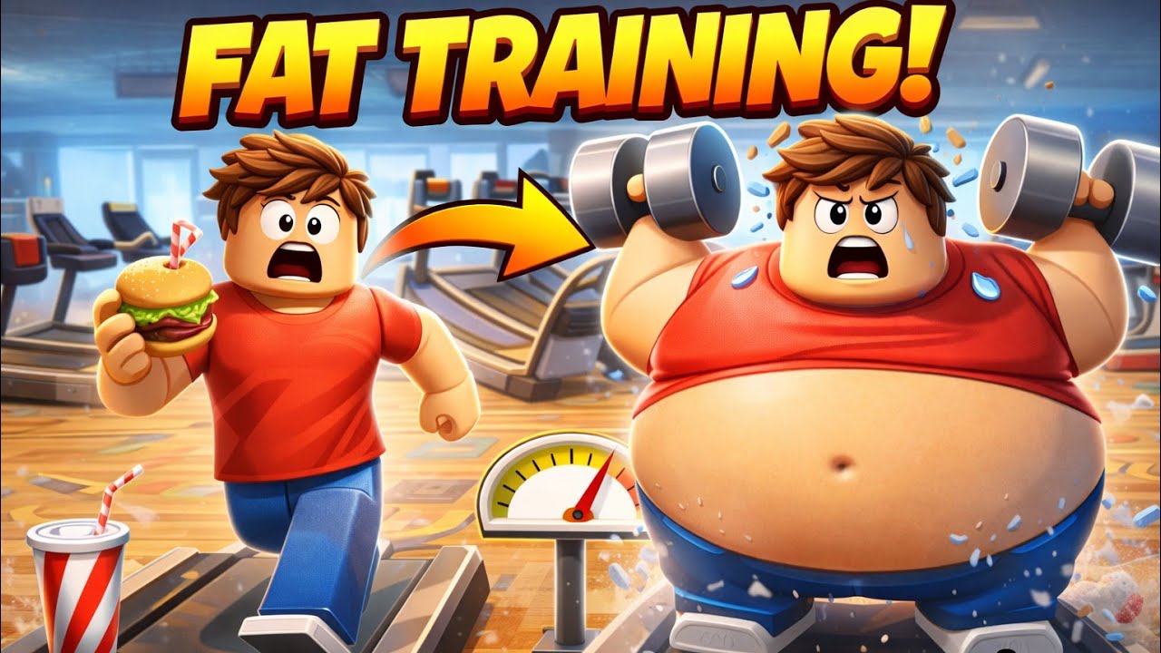 I Ate FOOD to Get FAT and OP in Roblox 💀 | Fat Training