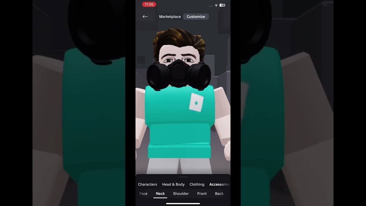 How to make black gas mask for 0 robuxs! #roblox #games #edit #gameplay #free #shorts #fyp #funny