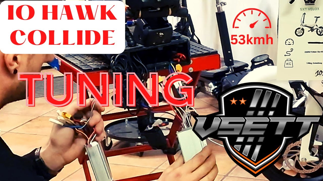 IO HAWK Collide Tuning 🛴 - VSETT 8 E Scooter Controller einbau 🔥