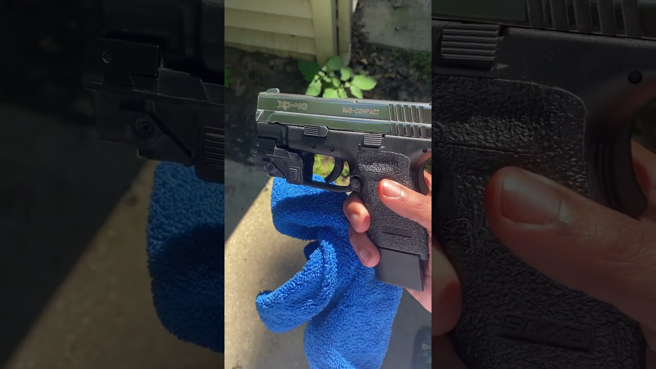 Springfield XD-40 Subcompact Custom Mirrior Polish and Gold Inlay w/ Gold Sights ✨🔥