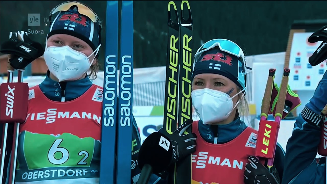 Oberstdorf 2021 4 x 5 km Naisten haastattelu