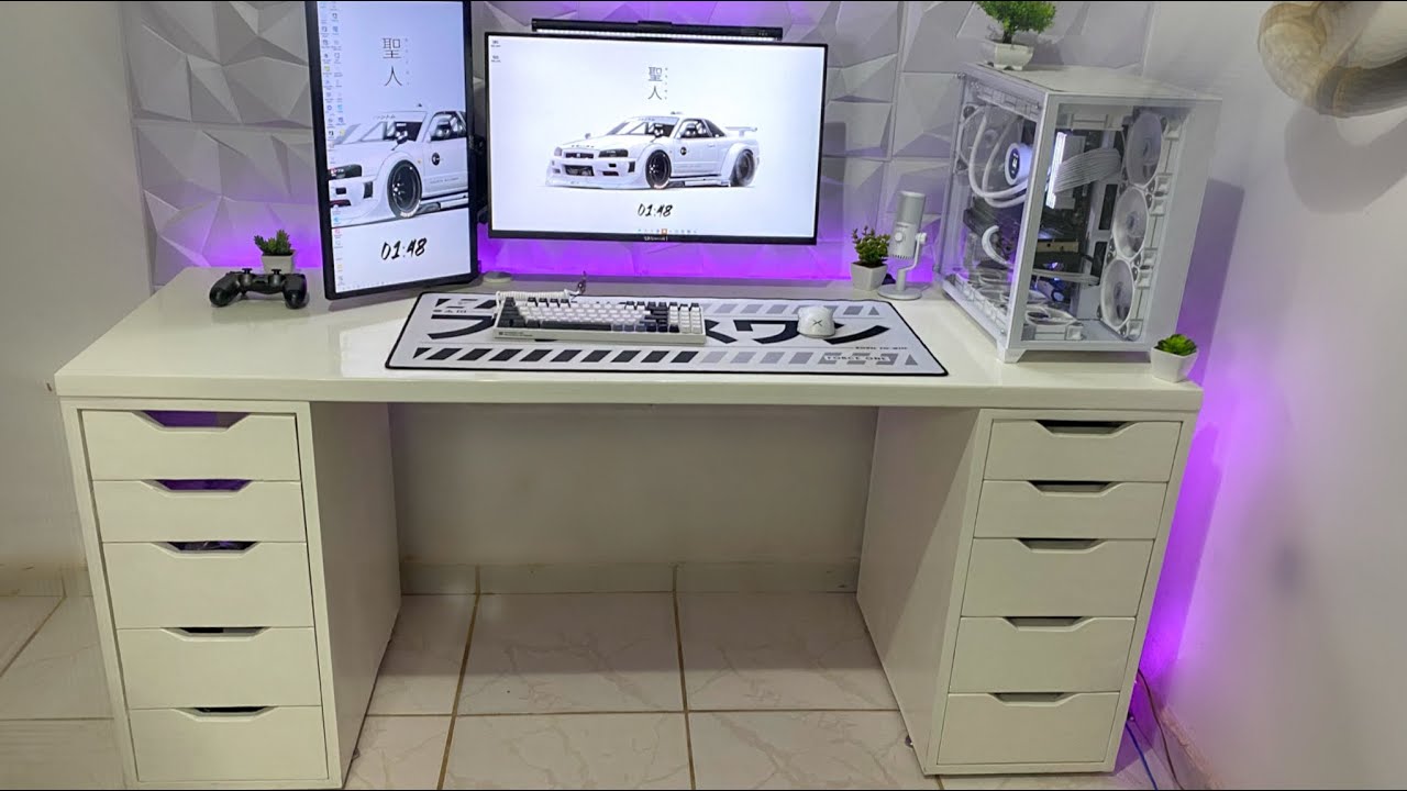 NOVA MESA DO SETUP - MESA GRINGA ESTILO IKEA FEITA EM CASA