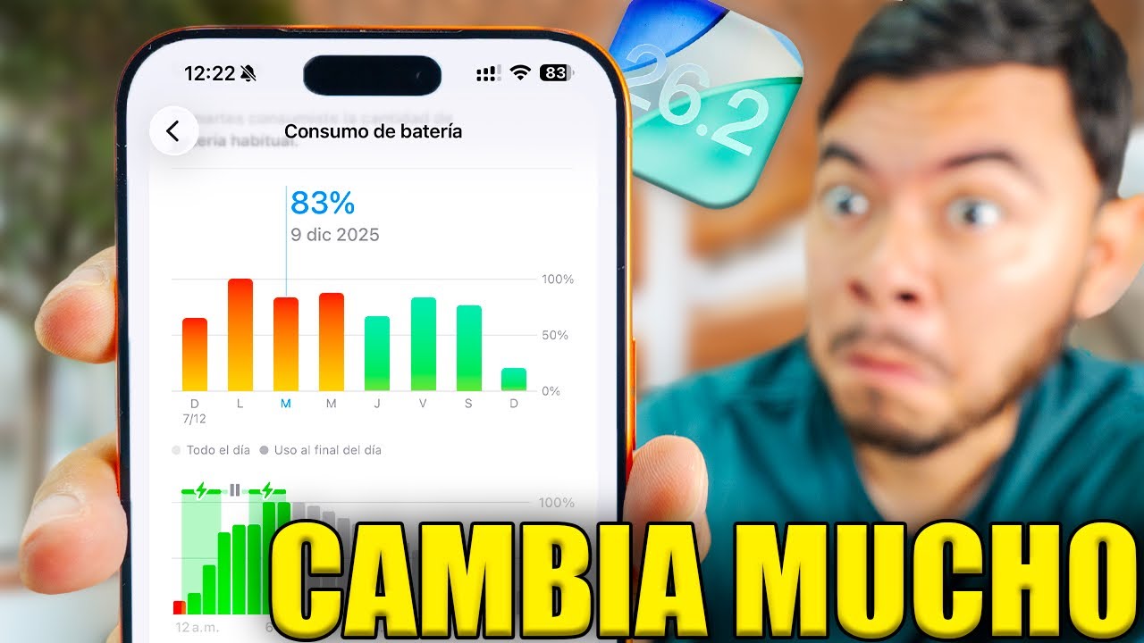 🔋Prueba de Bater&iacute;a: iOS 26.1 vs iOS 26.2 (Nuca hab&iacute;a pasado esto antes)