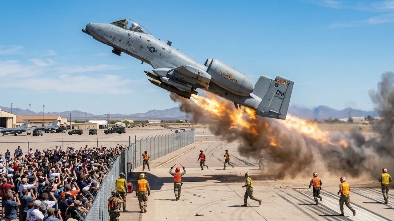 Ирану угрожает опасность! Американский истребитель A-10 Thunderbolt II взлетает на невероятной скоро